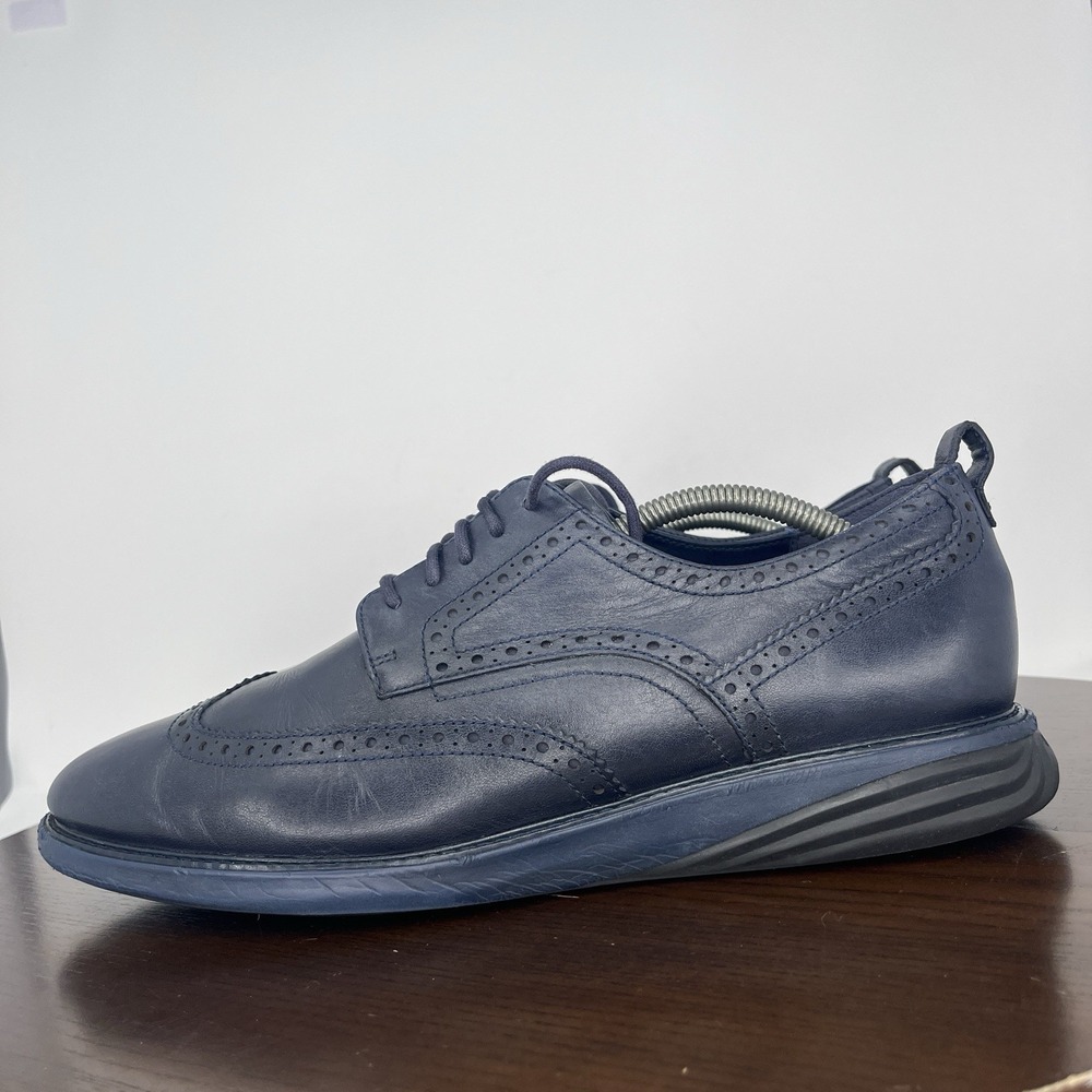 Cole Haan GrandEvolution Shoes‎ Men's 13M Blue Leather Wingtip Oxford C26309